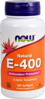E-400 d-alpha Tocopheryl - 100 капсул - NOW Foods NOW Foods
