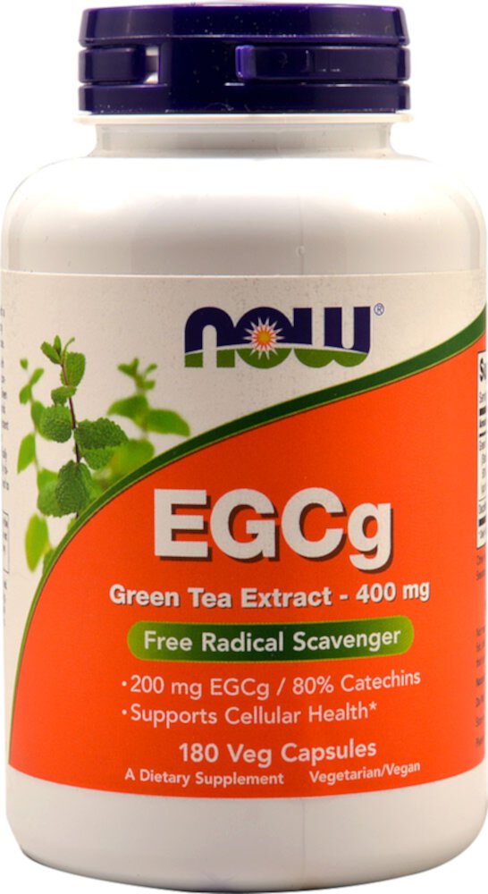 Экстракт зелёного чая EGCg - 400 мг - 180 вегетарианских капсул - NOW Foods NOW Foods