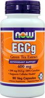 NOW Экстракт зеленого чая EGCg - 400 мг - 90 растительных капсул NOW Foods