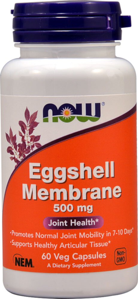 Eggshell Membrane -- 500 mg - 60 Veg Capsules (Вегетарианские капсулы) NOW Foods