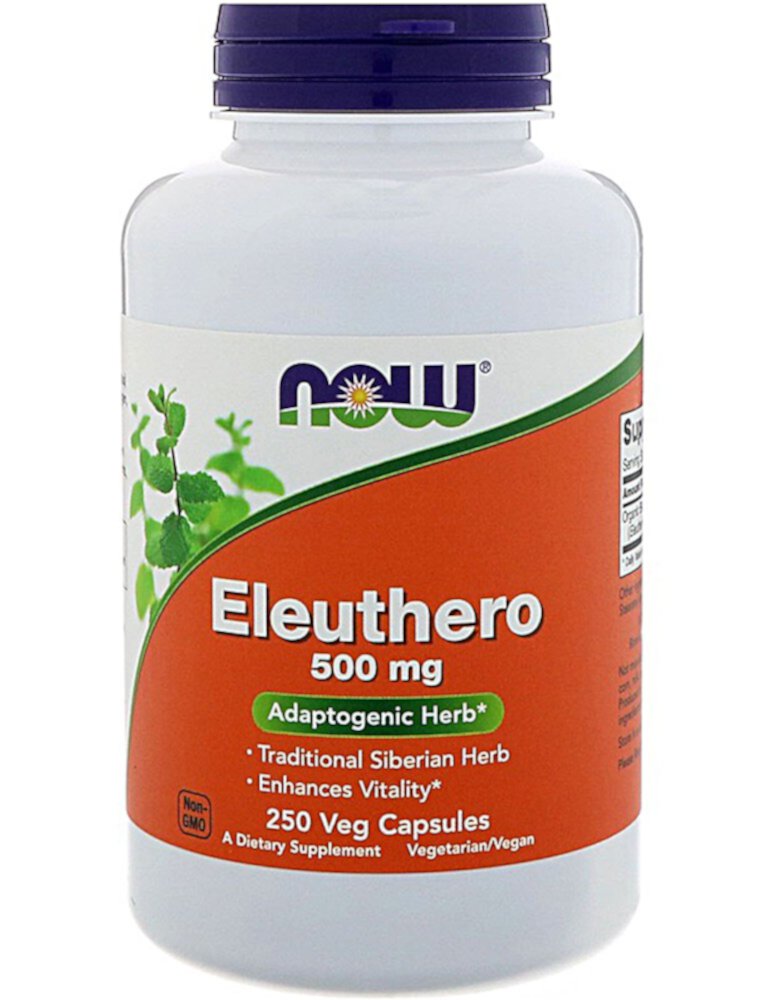 Eleuthero -- 500 mg - 250 Vegetarian Capsules (Вегетарианские капсулы) NOW Foods