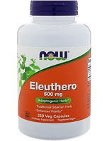 Элеутерококк - 500 мг - 250 вегетарианских капсул NOW Foods