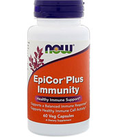 EpiCor Plus Immunity -- 60 Vegetarian Capsules (Вегетарианские капсулы) NOW Foods