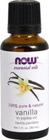 NOW Essential Oils Ваниль в масле жожоба — 1 жидкая унция NOW Foods