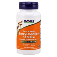 BerryDophilus™, усиленная формула - 10 миллиардов КОЕ - 50 жевательных таблеток - NOW Foods NOW Foods