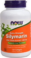 Extra Strength Silymarin Milk Thistle Extract -- 450 mg - 120 Softgels (Мягкие капсулы) NOW Foods