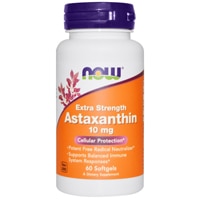 Астаксантин повышенной прочности NOW — 10 мг — 60 капсул NOW Foods