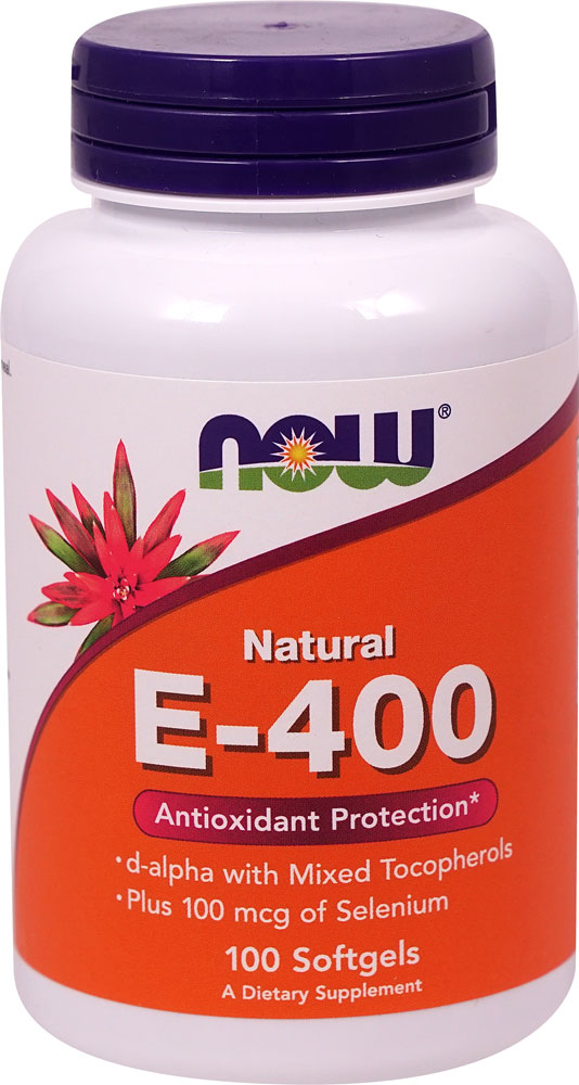 NOW Foods Natural E-400 – 100 капсул NOW Foods