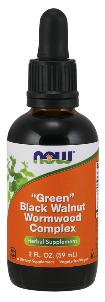 Комплекс NOW Fresh Green Black Walnut Wormwood - 2 жидких унции NOW Foods