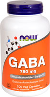 GABA - 750 мг - 200 вегетарианских капсул - NOW Foods NOW Foods