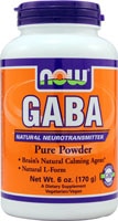 GABA Pure Powder (Порошок) -- 6 oz (Унции) NOW Foods