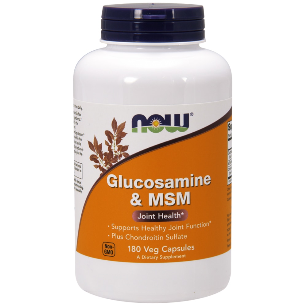 Глюкозамин и МСМ - 180 растительных капсул NOW Foods
