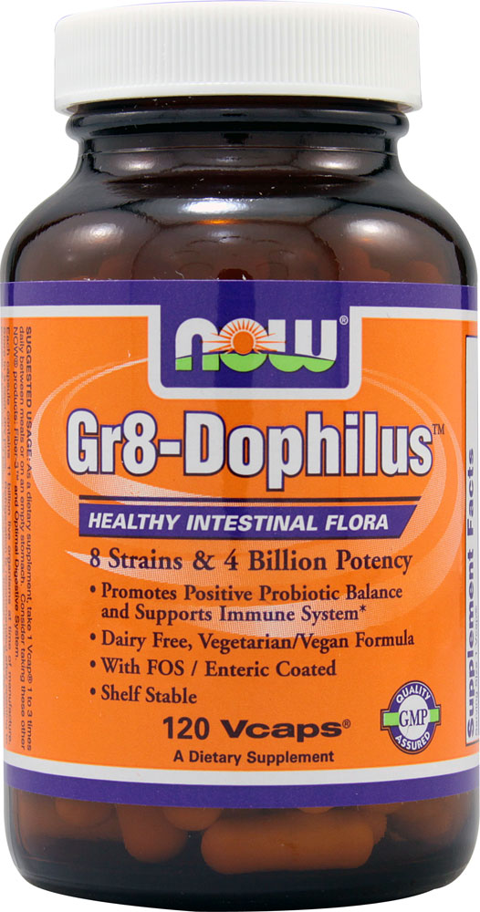 СЕЙЧАС Gr8-Dophilus -- 120 растительных капсул NOW Foods