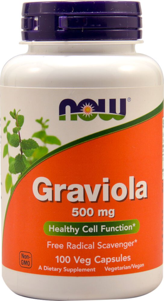 Graviola -- 500 mg - 100 Veg Capsules (Вегетарианские капсулы) NOW Foods