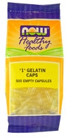 Healthy Foods "1" Empty Gelatin Caps -- 500 Capsules (Капсулы) NOW Foods