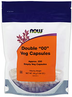 Healthy Foods VCAPS Double 00 -- 250 Empty Veg Capsules (Вегетарианские капсулы) NOW Foods