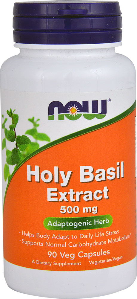 Экстракт священного базилика NOW - 500 мг - 90 растительных капсул NOW Foods