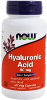 Гиалуроновая кислота NOW - 50 мг - 60 растительных капсул NOW Foods