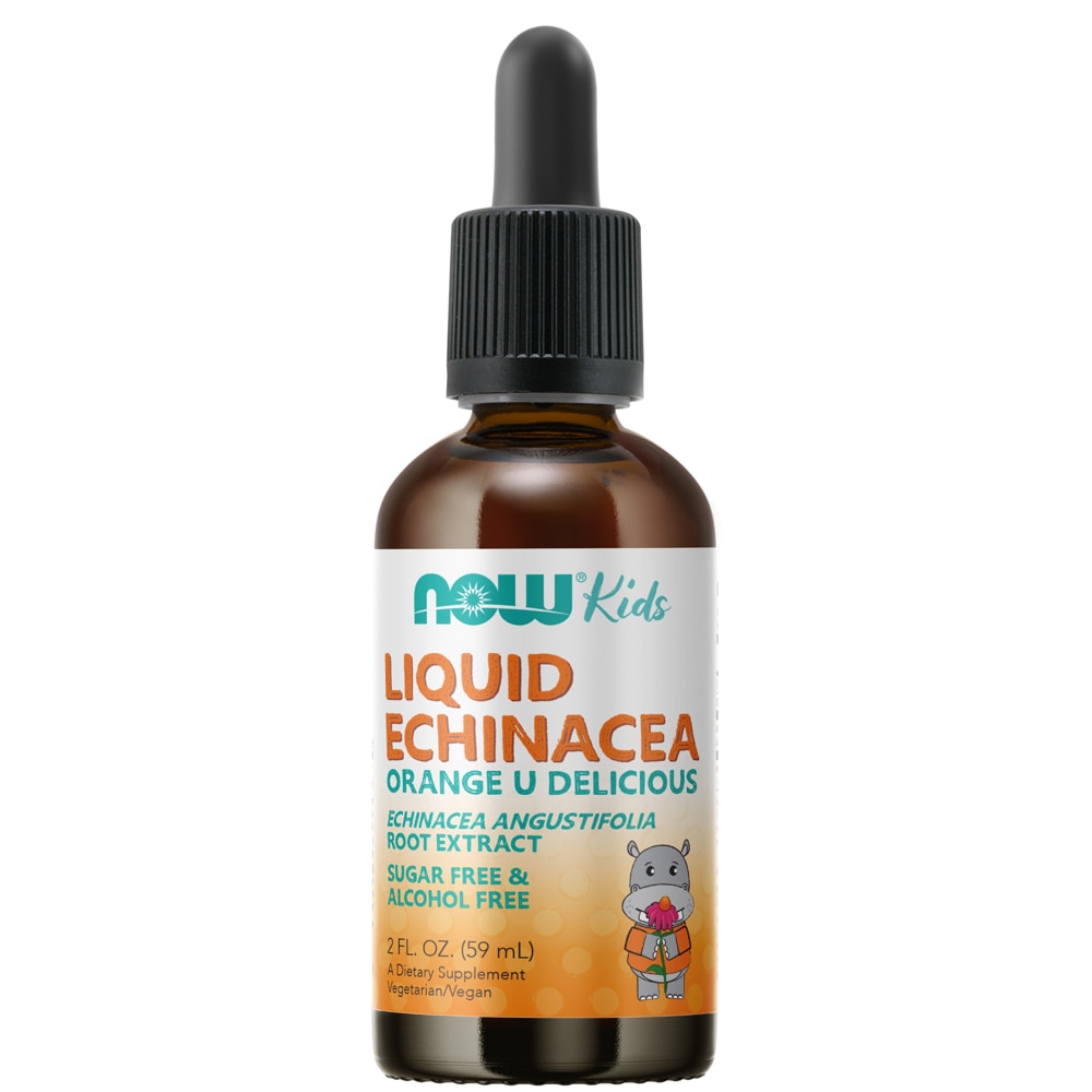 Kids Liquid (Жидкость) Echinacea Drops (Капли) -- 2 fl oz (Жидкие унции) NOW Foods