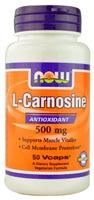 СЕЙЧАС L-карнозин -- 500 мг - 50 капсул Vcaps® NOW Foods