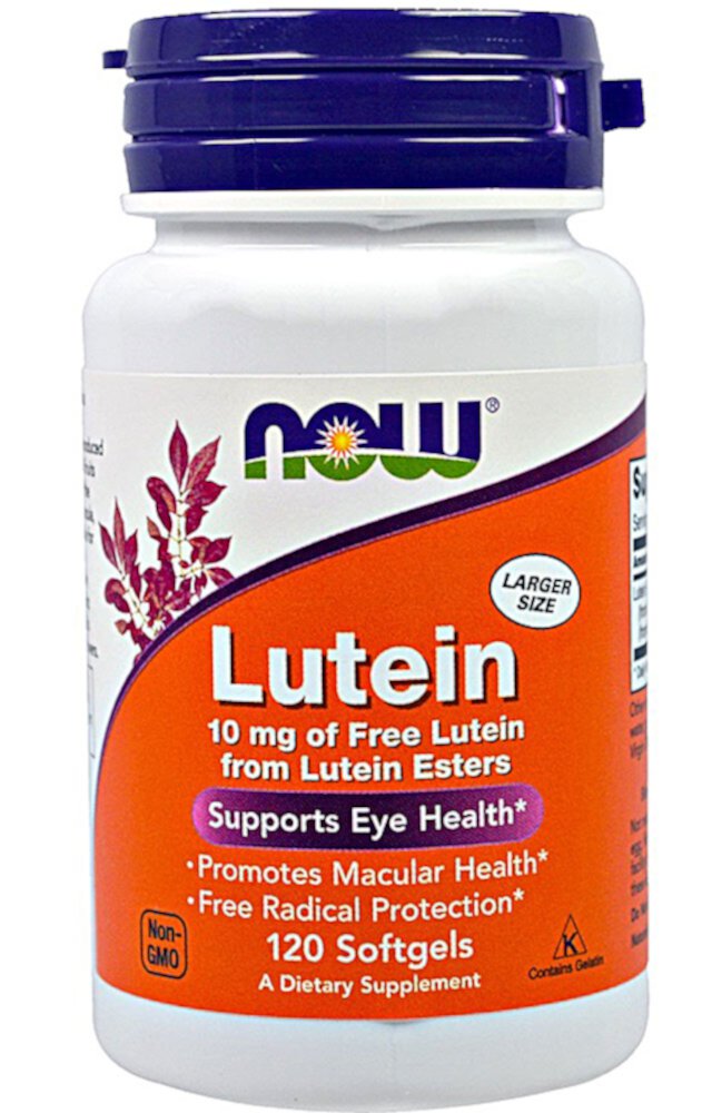 СЕЙЧАС Лютеин -- 10 мг -- 120 мягких капсул NOW Foods