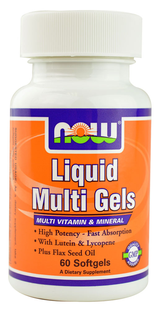 NOW Liquid Multi Gels — 60 гелевых капсул NOW Foods
