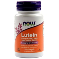 Lutein -- 10 mg - 60 Softgels (Мягкие капсулы) NOW Foods