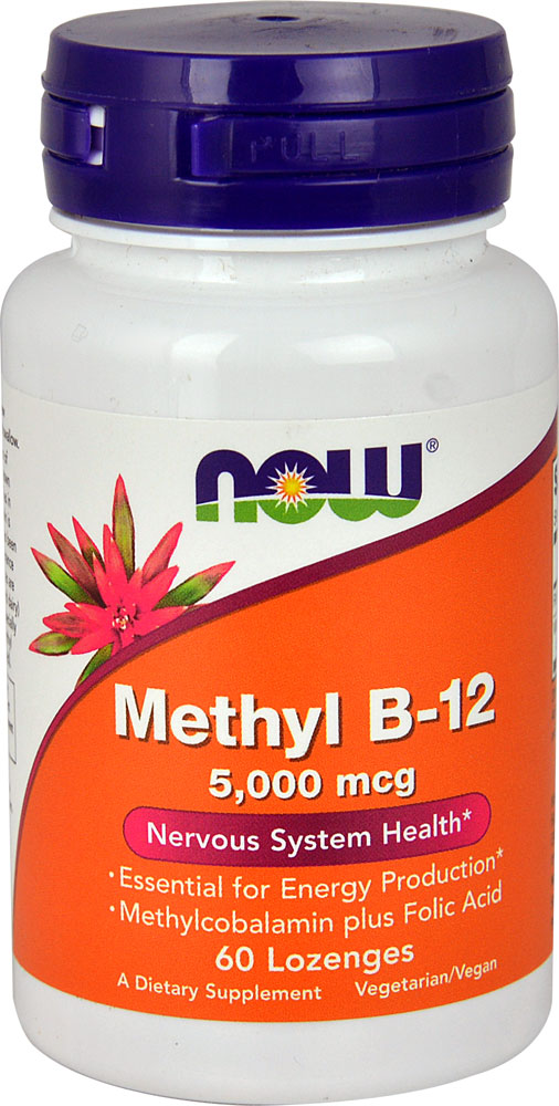 Methyl B-12 - 5000 мкг - 60 леденцов - NOW Foods NOW Foods