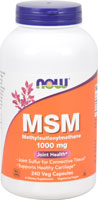 MSM Methylsulphonylmethane -- 1000 mg - 240 Capsules (Капсулы) NOW Foods