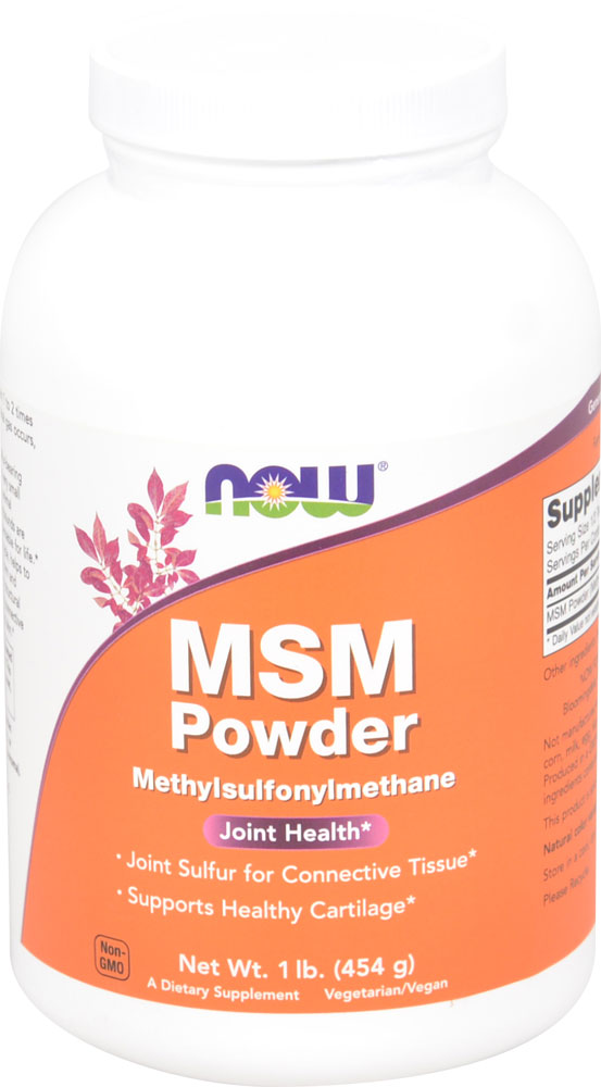 MSM Powder (Порошок) -- 1 lb (Фунты) NOW Foods