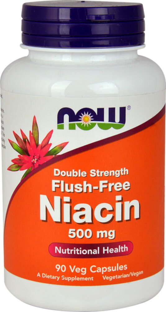 Ниацин без покраснения - 500 мг - 90 вегетарианских капсул - NOW Foods NOW Foods