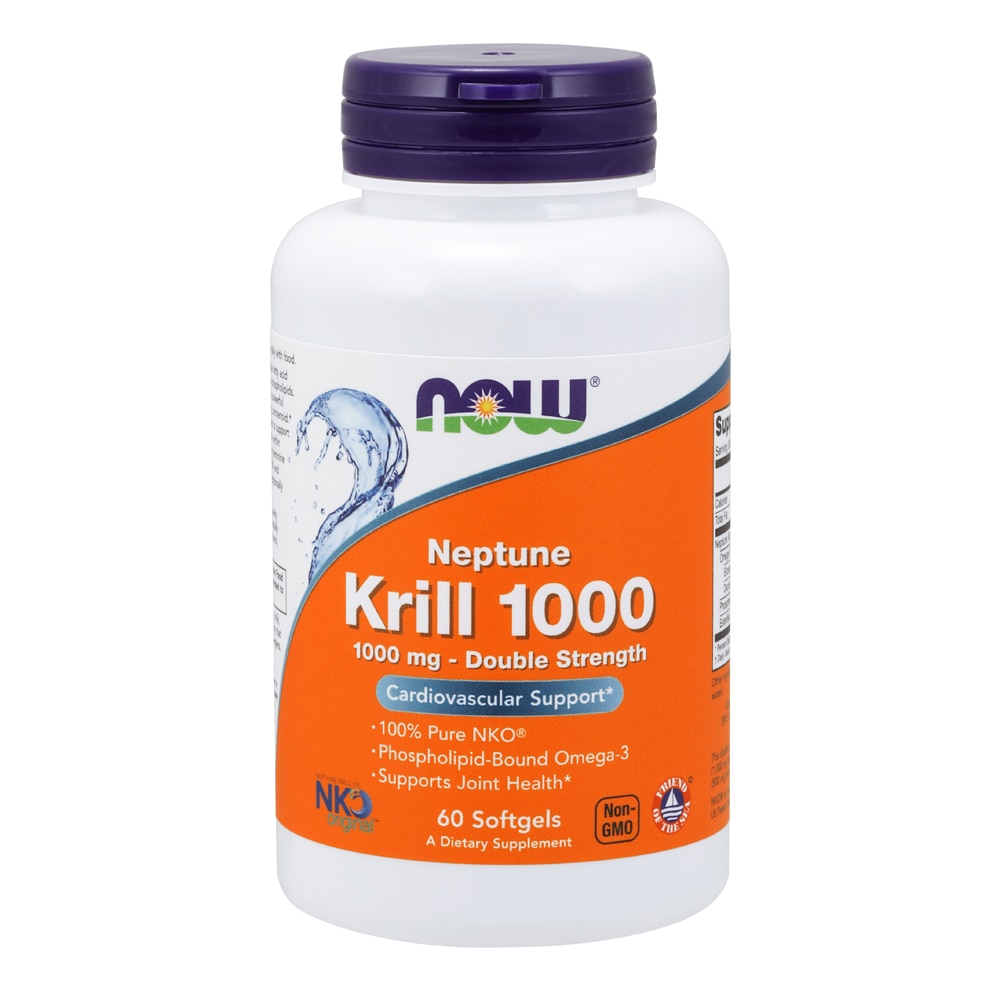 Neptune Krill 1000 -- 60 Softgels (Мягкие капсулы) NOW Foods