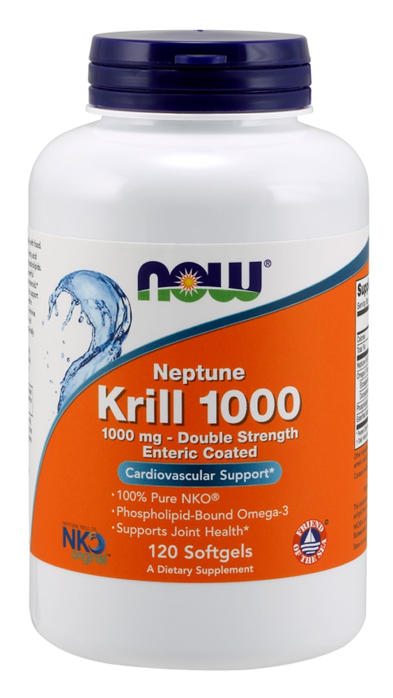 Neptune Krill 1000 -- 120 Softgels (Мягкие капсулы) NOW Foods