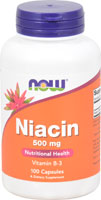 Ниацин - 500 мг - 100 капсул - NOW Foods NOW Foods