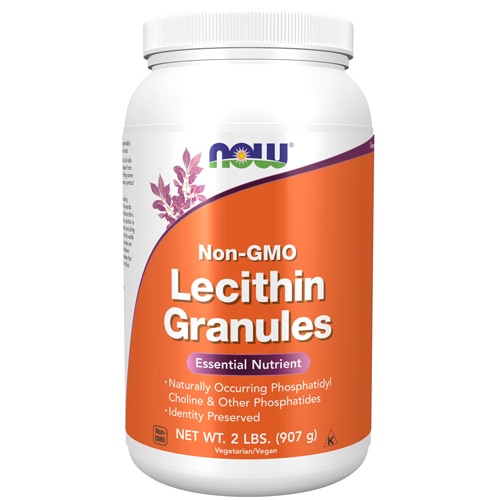 Лецитиновые гранулы NOW без ГМО — 2 фунта NOW Foods