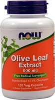 Olive Leaf Extract -- 500 mg - 120 Veg Capsules (Вегетарианские капсулы) NOW Foods