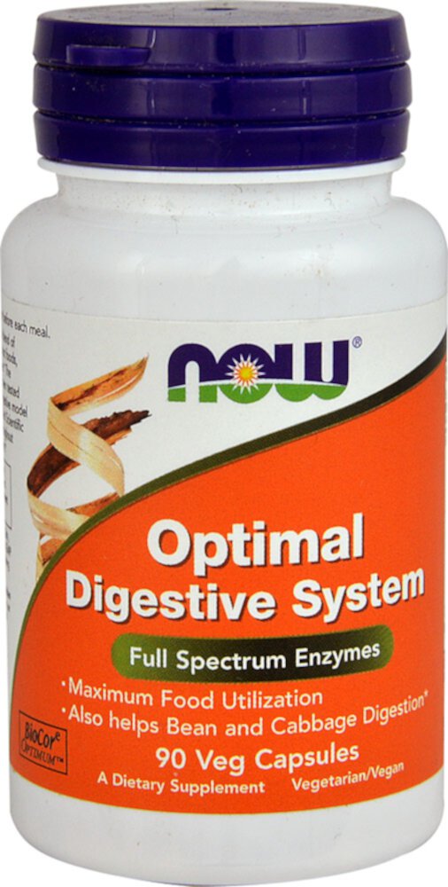 Optimal Digestive System -- 90 Vegetarian Capsules (Вегетарианские капсулы) NOW Foods