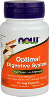 Optimal Digestive System -- 90 Vegetarian Capsules (Вегетарианские капсулы) NOW Foods