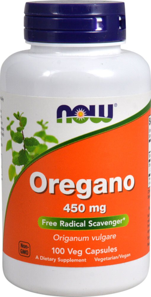 Oregano -- 450 mg - 100 Veg Capsules (Вегетарианские капсулы) NOW Foods