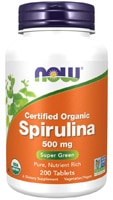 Органическая Спирулина - 500 мг - 200 таблеток - NOW Foods NOW Foods