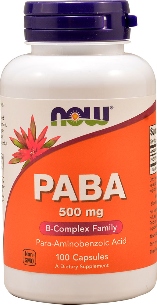 PABA - 500 мг - 100 Капсул - NOW Foods NOW Foods
