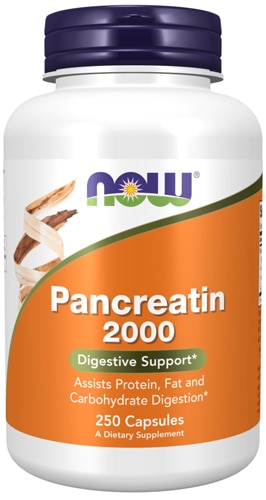 Панкреатин 2000 -- 200 мг - 250 капсул NOW Foods