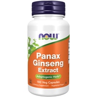Женьшень Panax, 500 мг, 100 растительных капсул NOW Foods