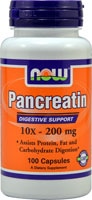 Панкреатин 10X - 200 мг - 100 капсул - NOW Foods NOW Foods