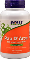 Pau D'Arco - 500мг - 100 капсул - NOW Foods NOW Foods