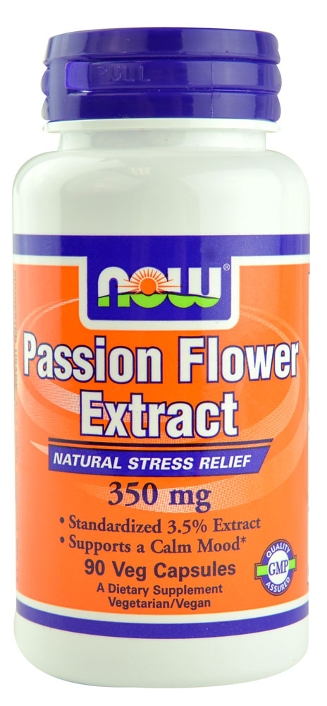 Passion Flower -- 350 mg - 90 Vegetarian Capsules (Вегетарианские капсулы) NOW Foods