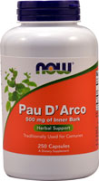 Pau D'Arco - 500 мг внутренней коры - 250 капсул - NOW Foods NOW Foods