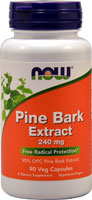 Pine Bark Extract -- 240 mg - 90 Vegetarian Capsules (Вегетарианские капсулы) NOW Foods