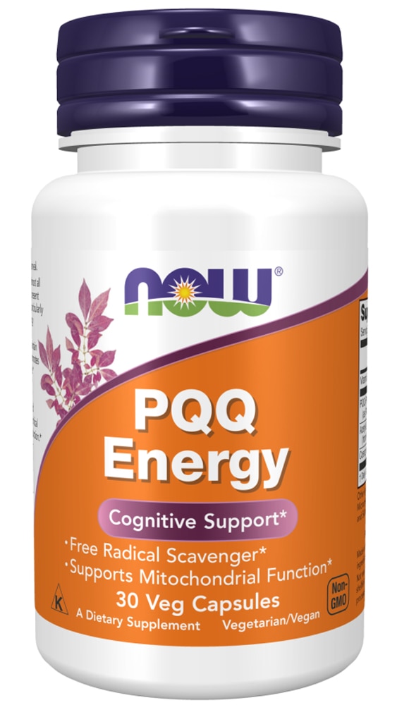 NOW PQQ Energy -- 30 вегетарианских капсул NOW Foods