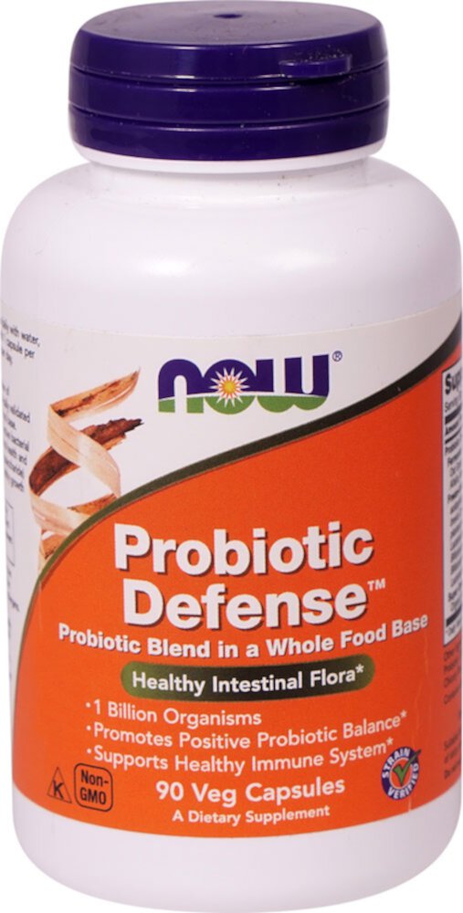 NOW Probiotic Defense™ -- 90 вегетарианских капсул NOW Foods